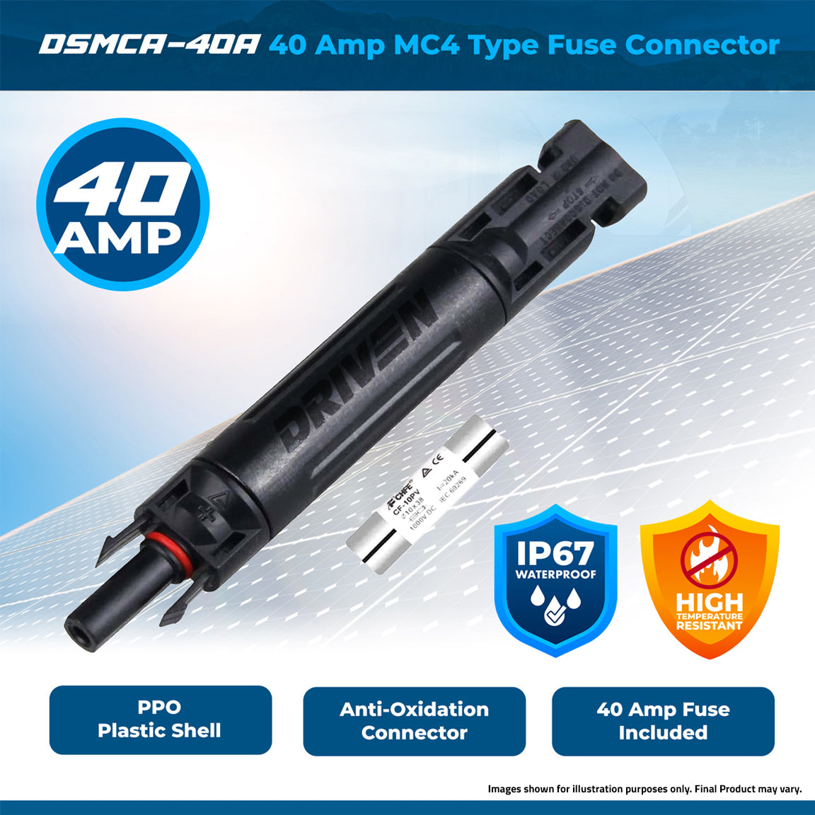 DSMCA-40A : 40A 1500V FUSE CONNECTOR