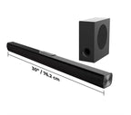 DRSB-SW30-G : 30" SOUNDBAR WITH EXTERNAL BT SUBWOOFER